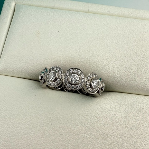 RARE Tiffany & Co. Platinum Diamond Circlet Eternity Band Ring - Picture 1 of 10